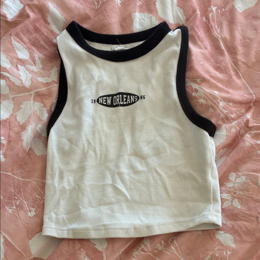 Garage New Orleans Tank Top - White and Black